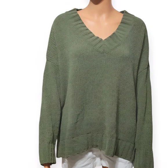 Aerie Sage V-Neck Sweater - Picture 2 of 6